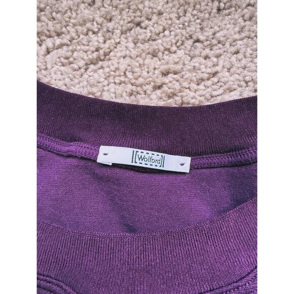 Wolford Athens Knit Tank Top Plum Purple XS Stretch Quiet Luxury Layer Minimal - Picture 3 of 4
